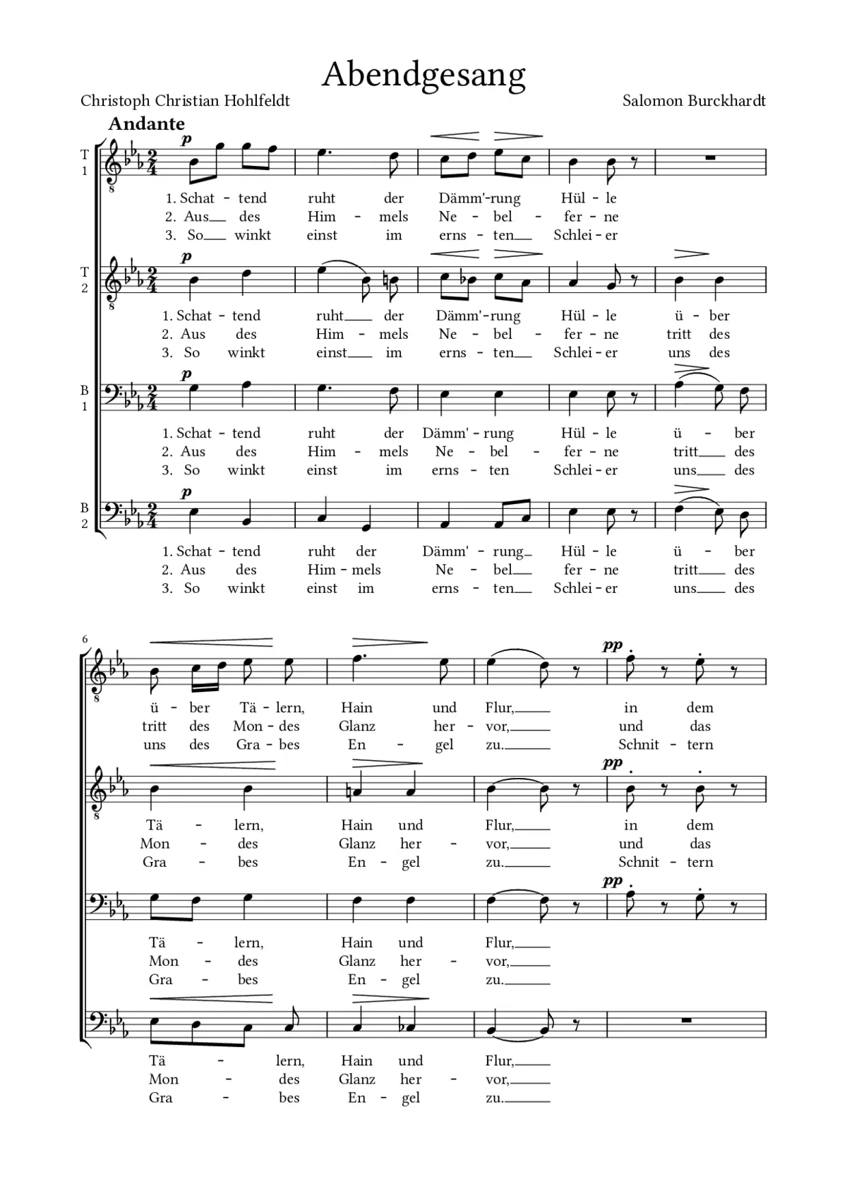 Abendgesang - Page 1