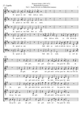 Musikalische Exequien: Part I, No. 27 - Er sprach zu mir