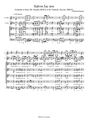 Salvos fac nos, MH 351