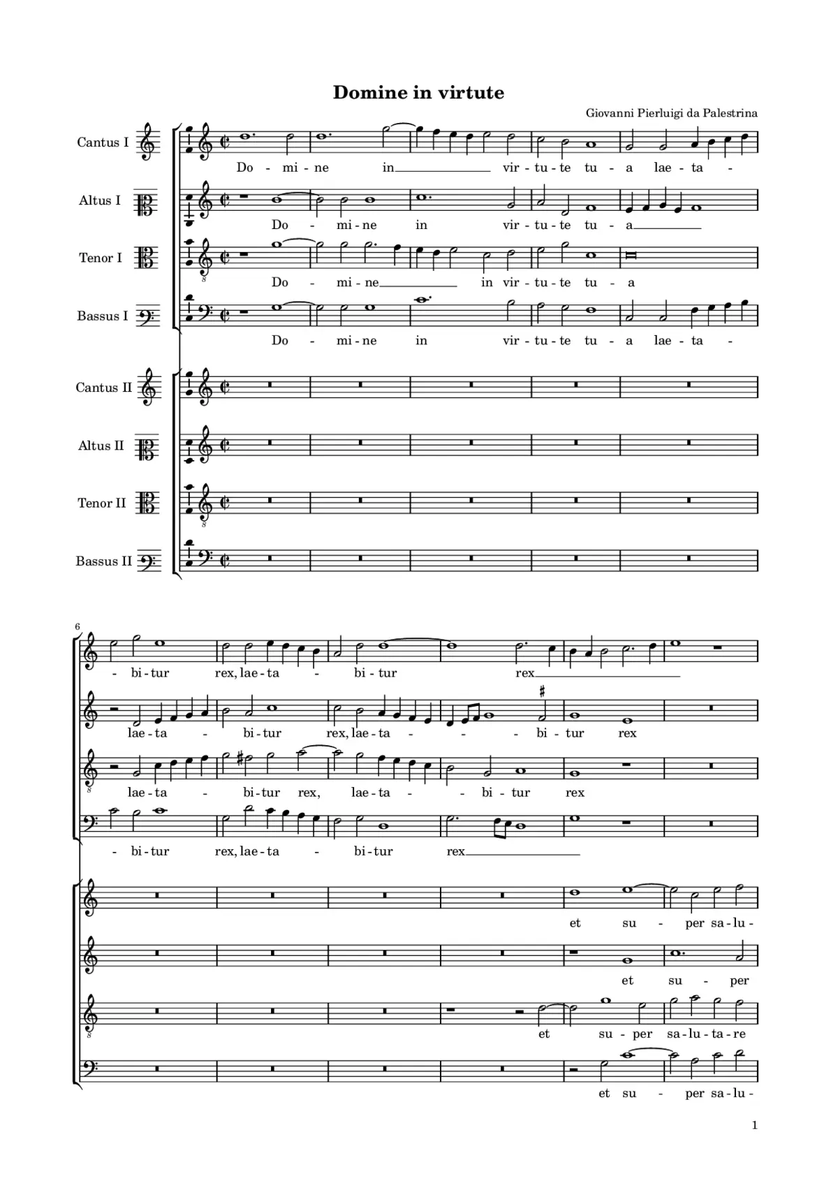 Domine in virtute tua - Page 1