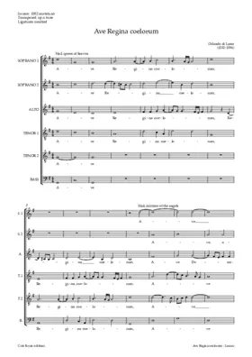 Ave Regina coelorum a 6 (1582)