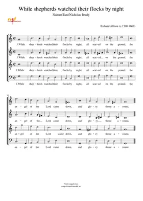 While shepherds watched their flocks by night