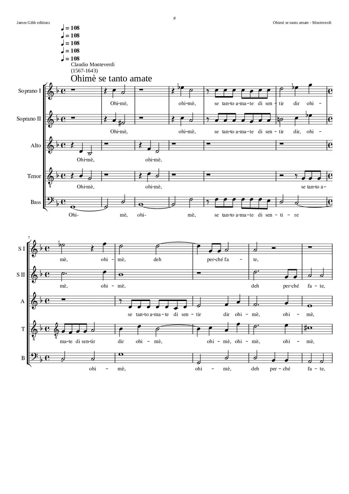 Ohimè se tanto amate - Page 1