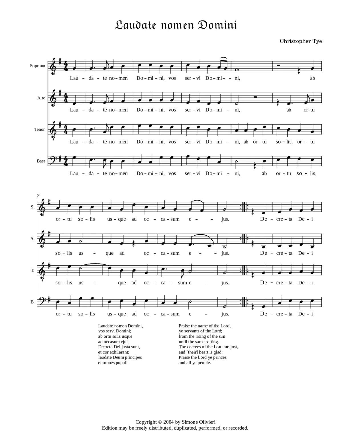 Laudate nomen Domini - Page 1