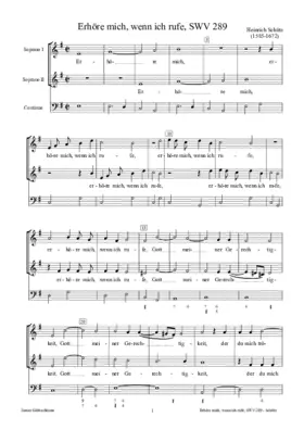 Erhöre mich, wenn ich rufe, SWV 289