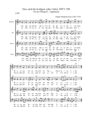 Dies sind die heilgen zehn Gebot, BWV 298