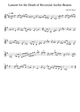 Lament for the Death of Reverend Archie Beaton