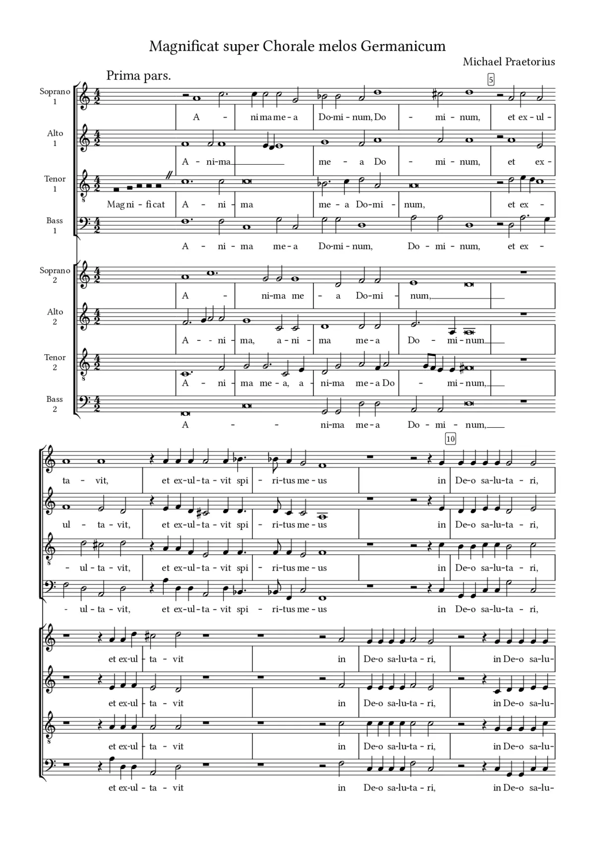 Magnificat super Chorale melos Germanicum - Page 1