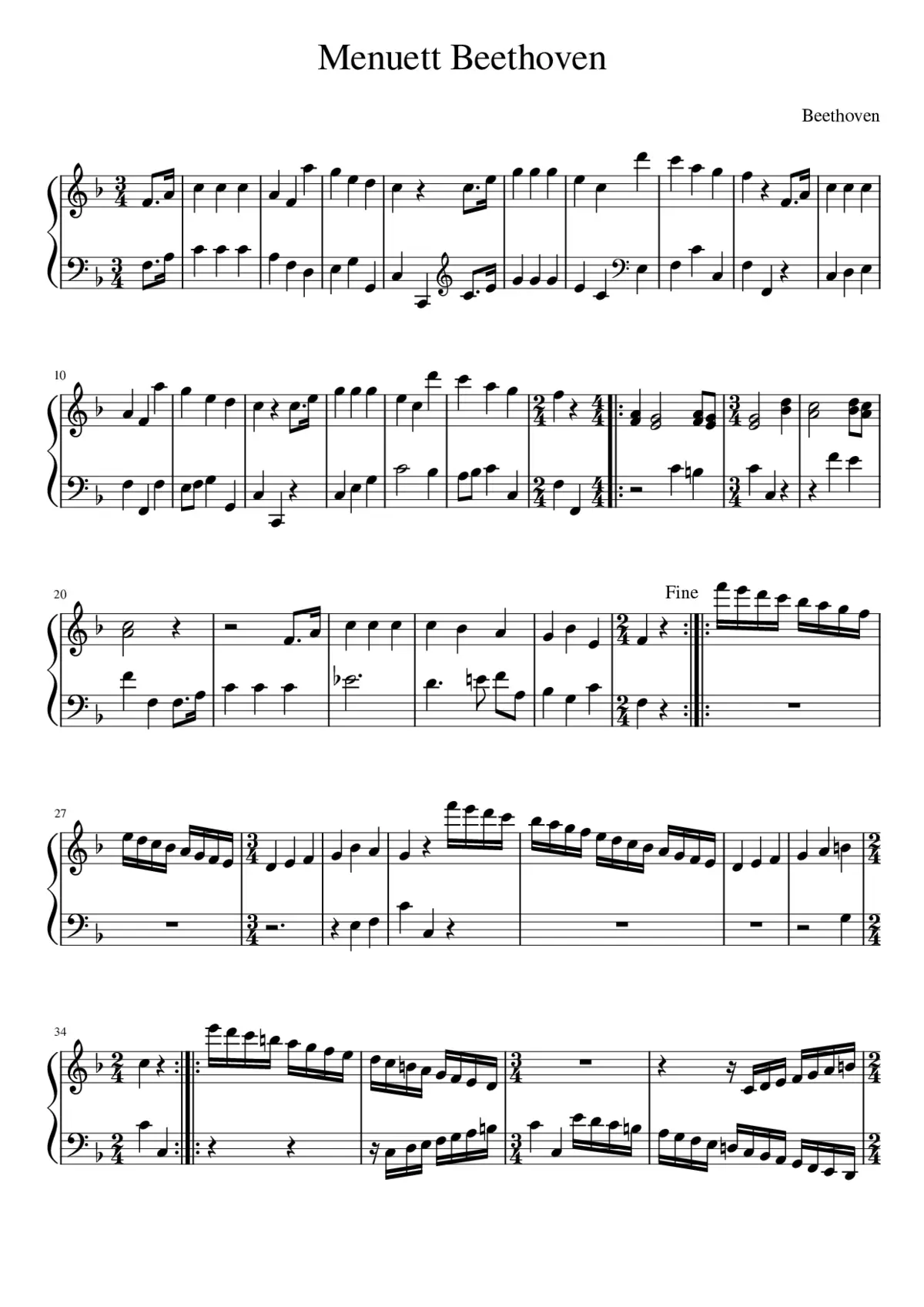 Menuet in F - Page 1