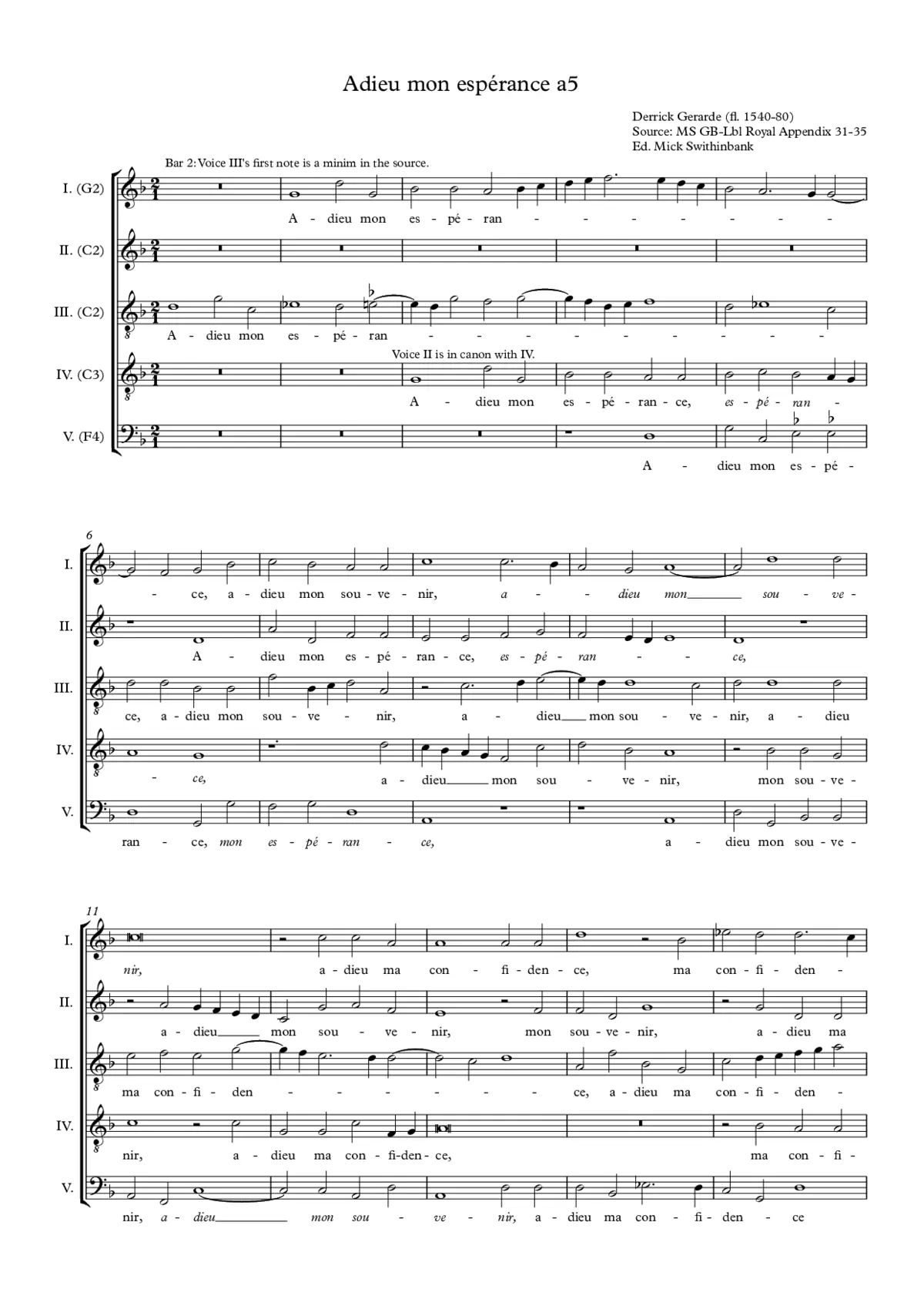 Adieu mon espérance - Page 1