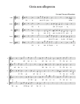 Gioia non allegrezza