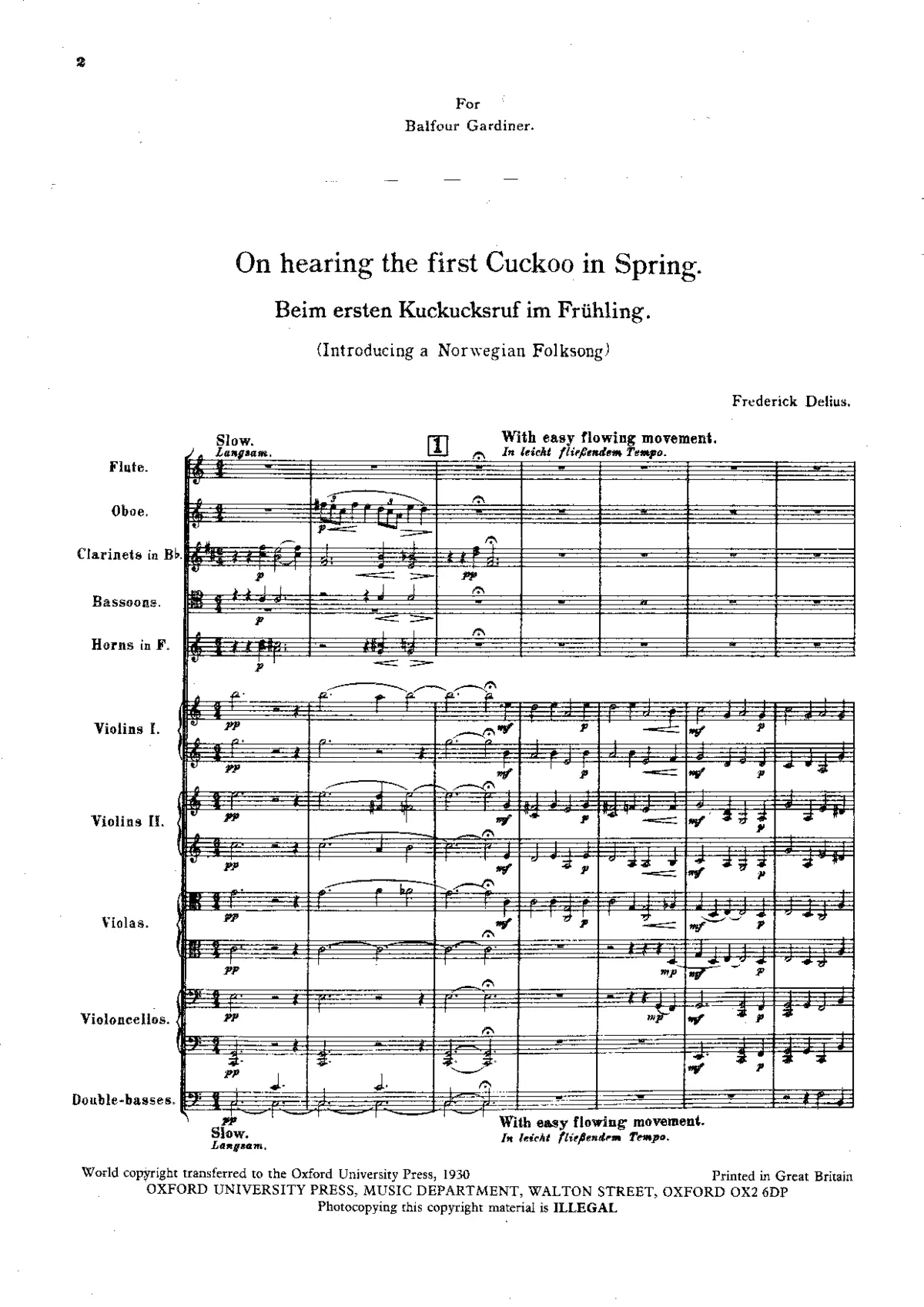 2 Pieces for Small Orchestra - Page 1