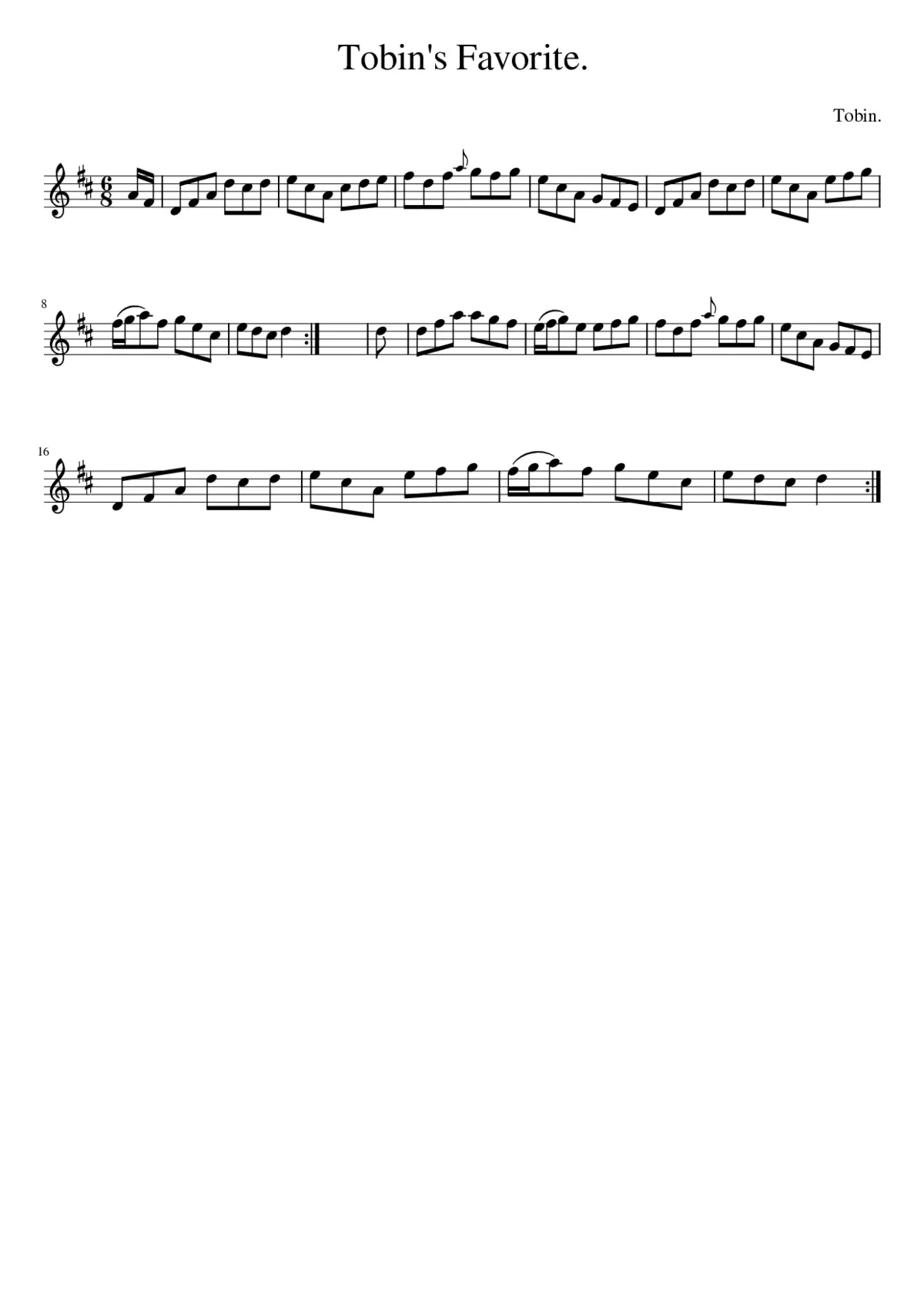 Tobin's Favorite. - Page 1