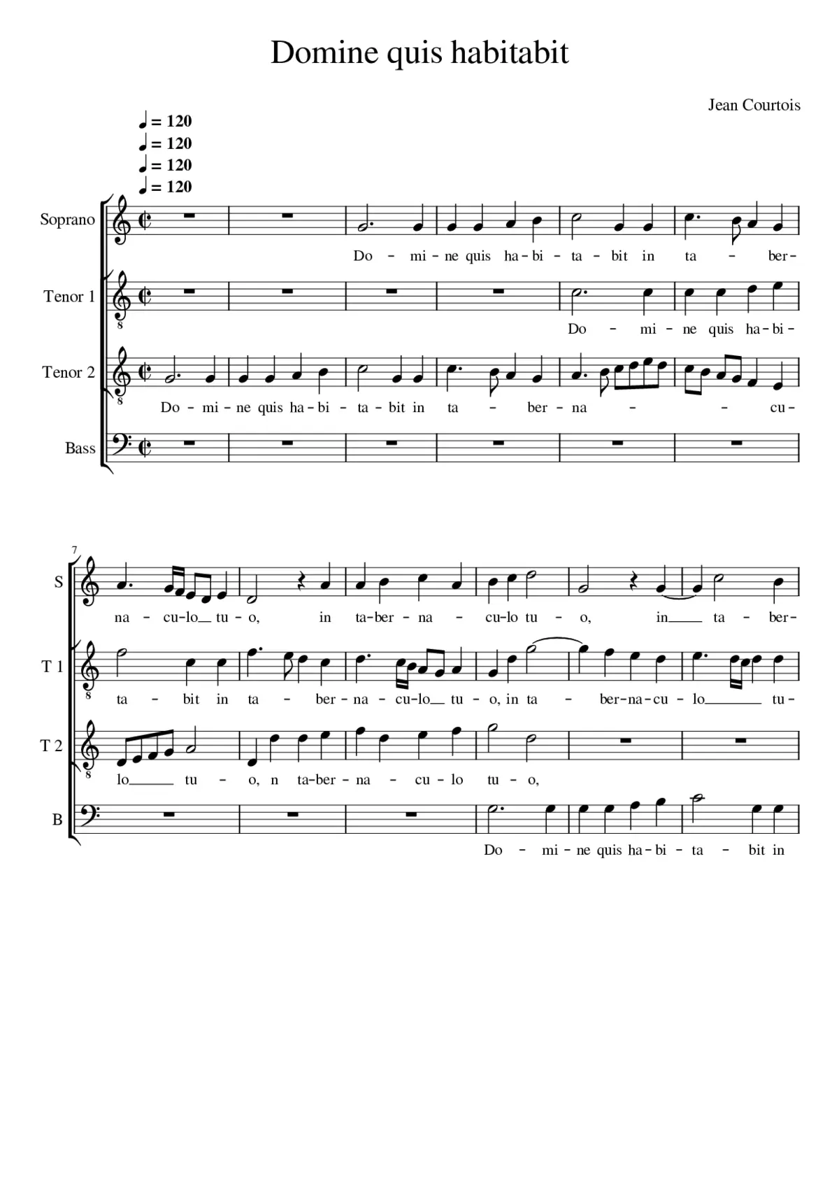 Domine quis habitabit - Page 1