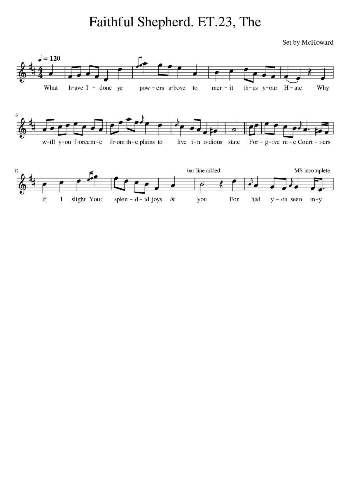 The Faithful Shepherd. ET.23 - Page 1