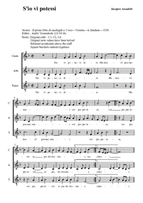 S'io vi potessi dire