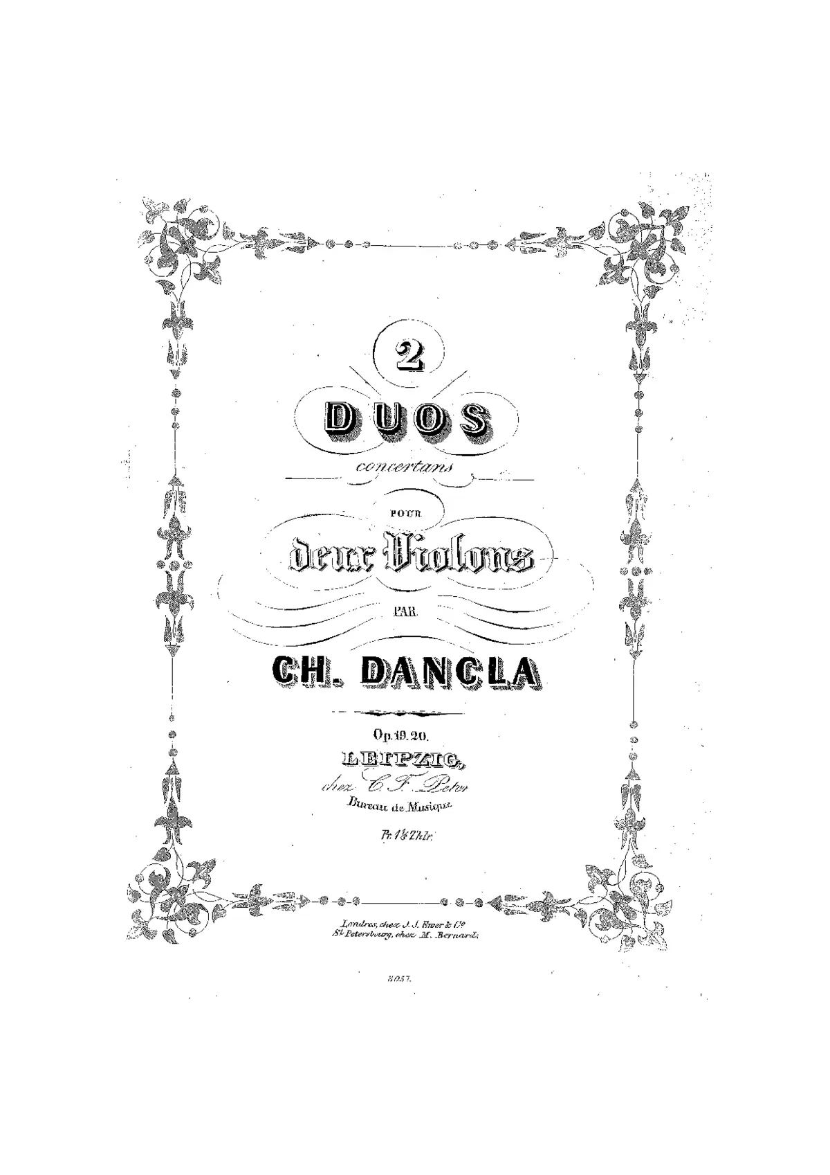2 Violin Duos, Opp.19, 20 - Page 1
