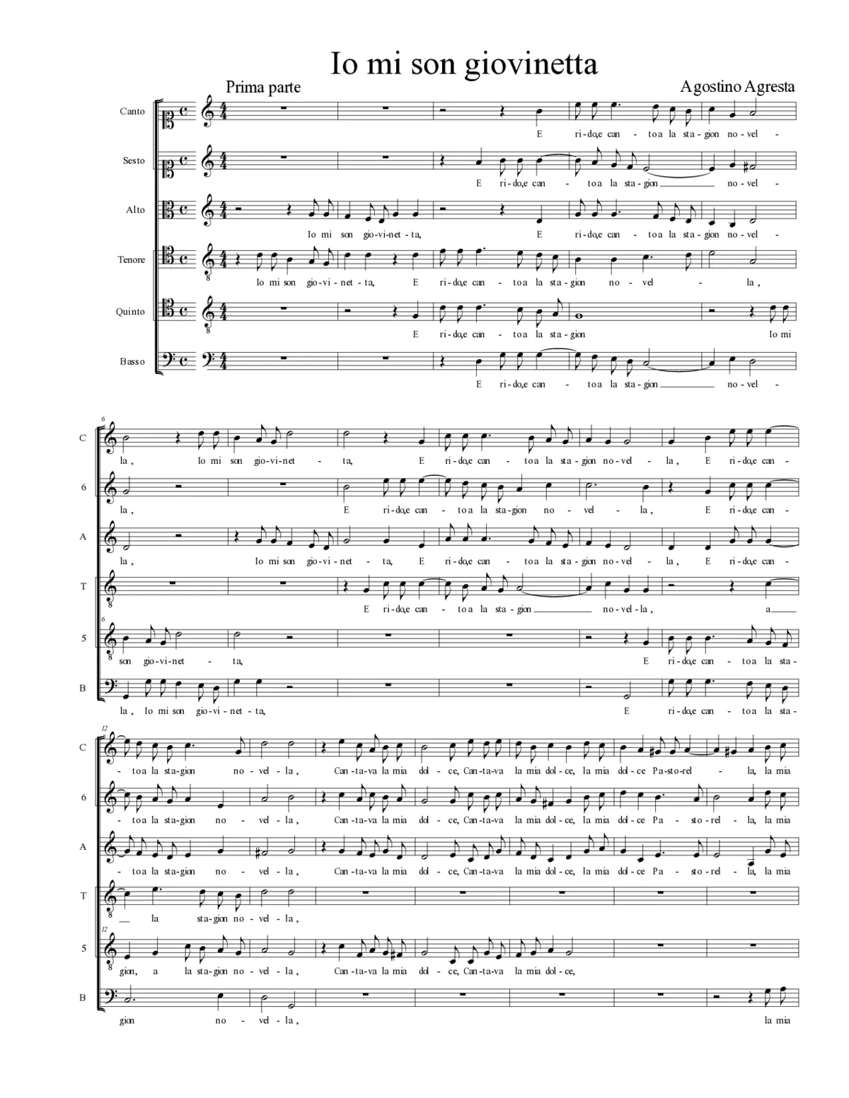 Io mi son giovinetta - Page 1