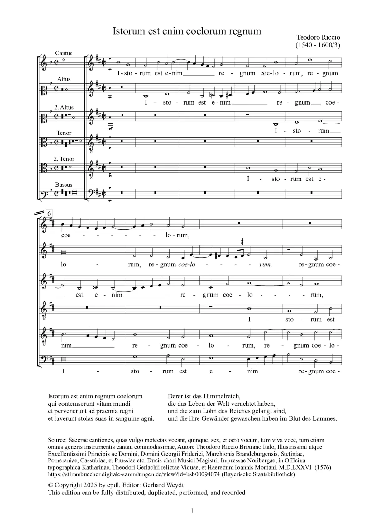 Istorum est enim coelorum regnum - Page 1