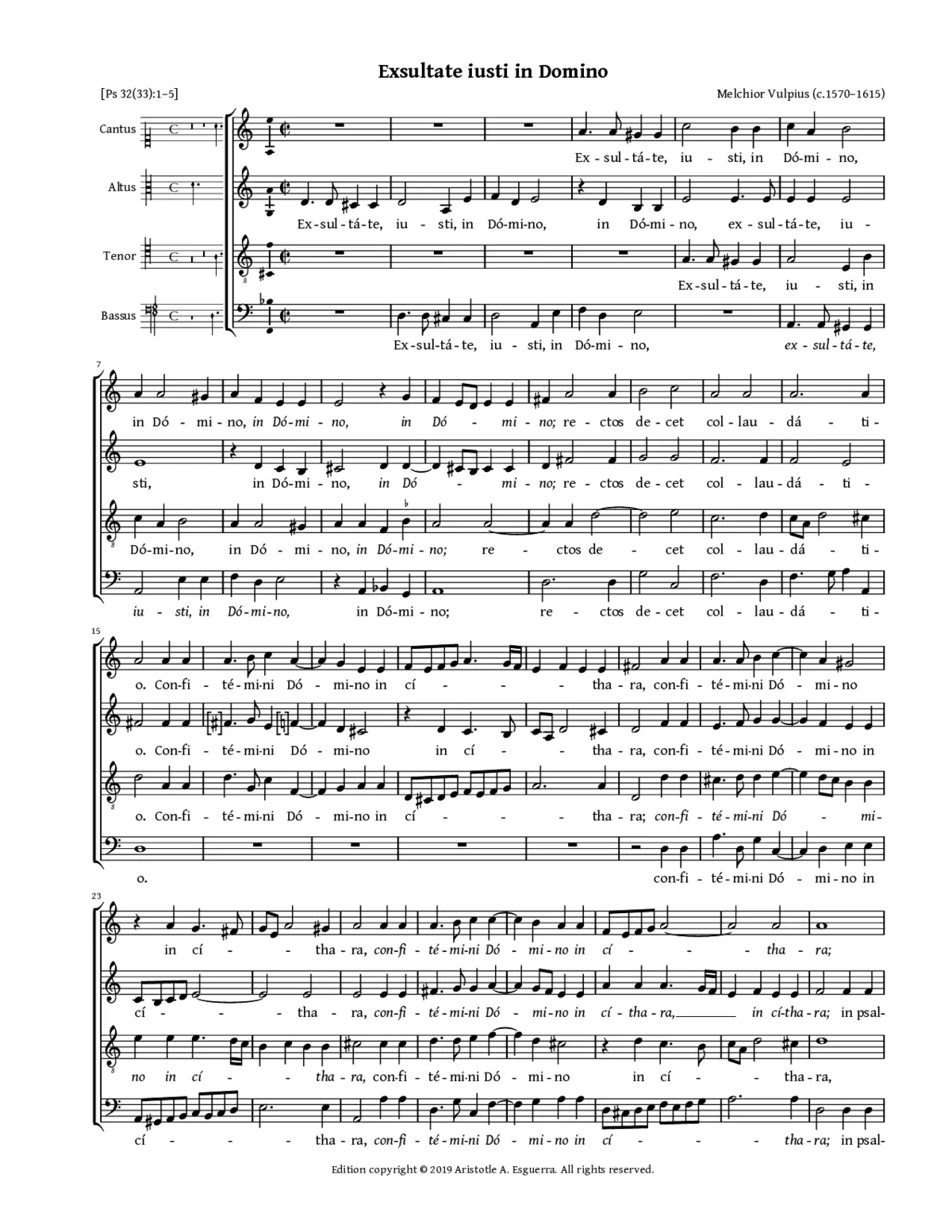 Exultate justi - Page 1