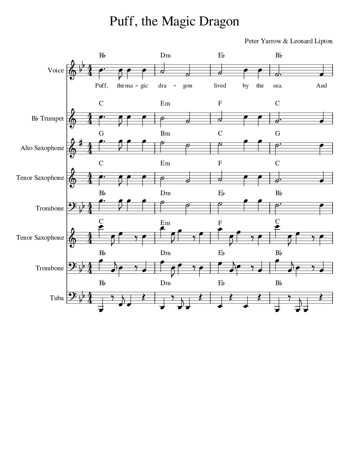 Puff The Magic Dragon - Page 1