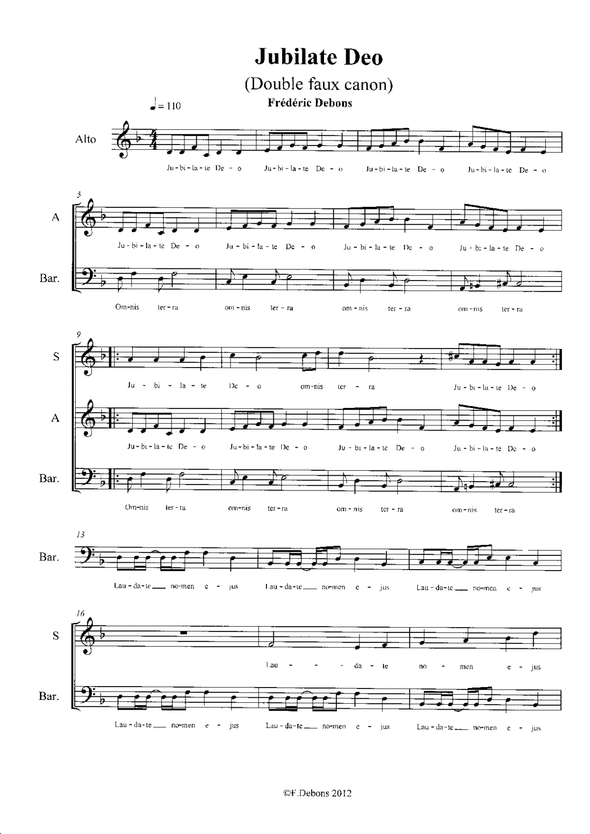 Jubilate Deo - Page 1