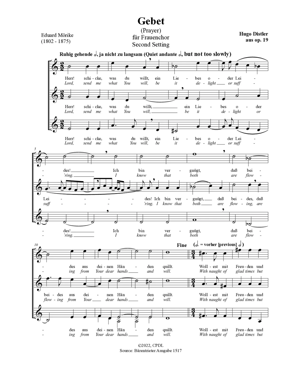 Gebet (2. Fassung) - Page 1