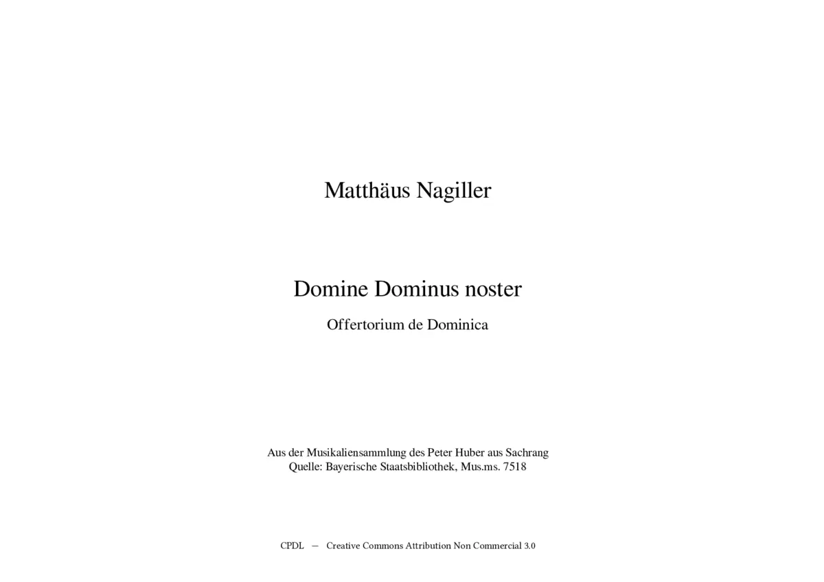 Domine Dominus noster - Page 1