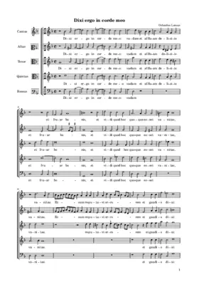 Dixi ergo in corde meo