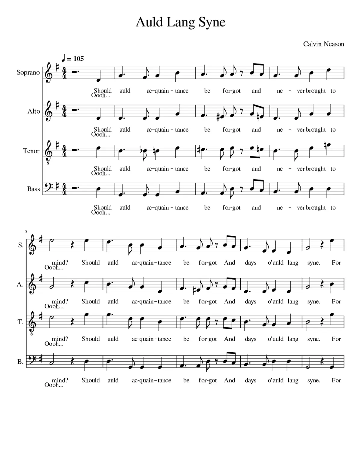 auld lang syne - Page 1