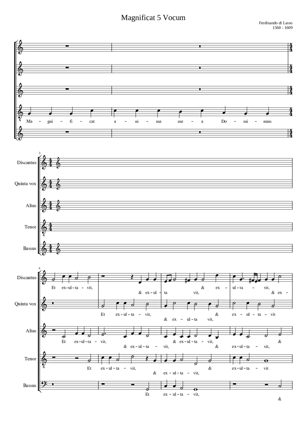Magnificat 5 Vocum - Page 1