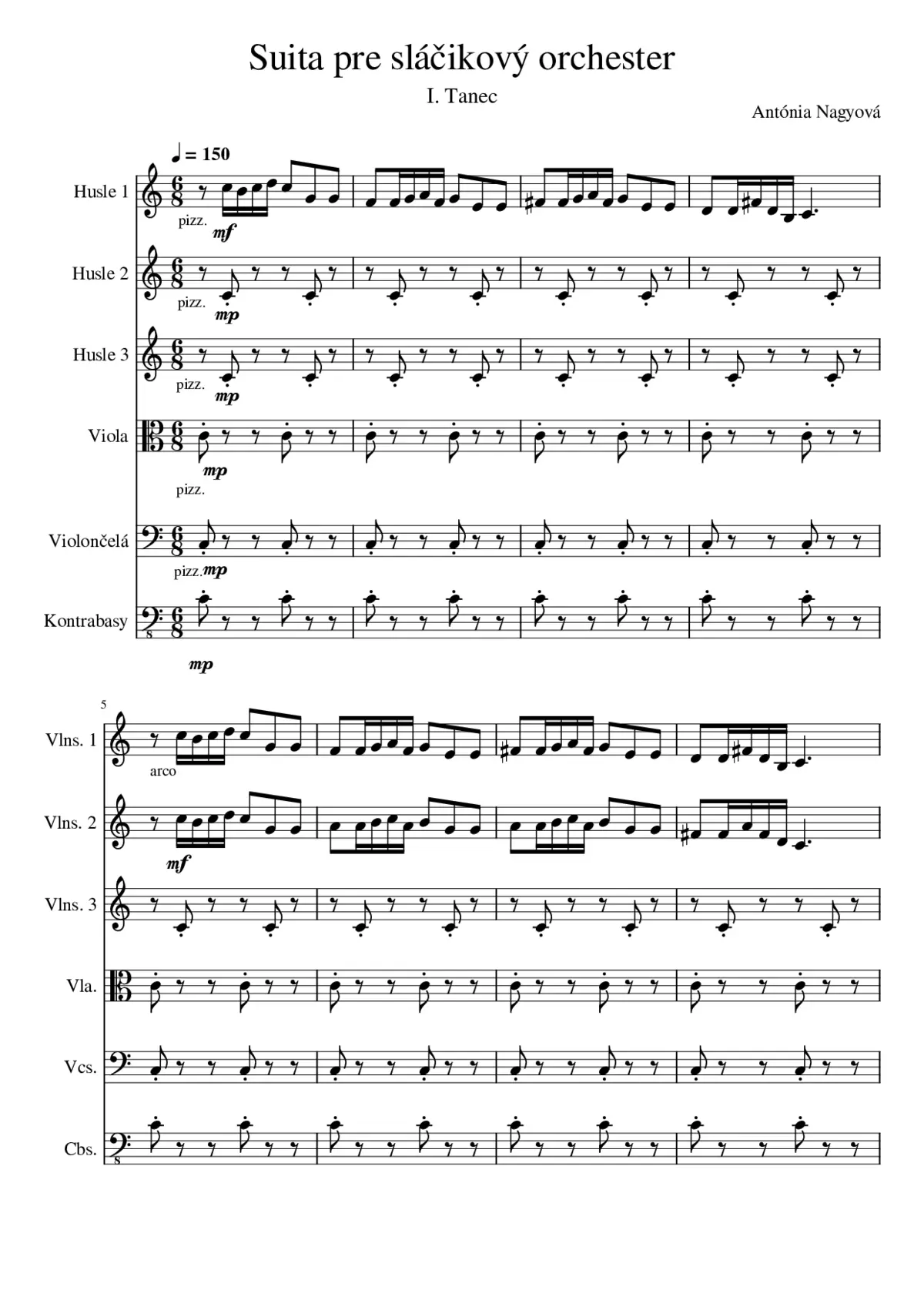 Suita pre sláÄikový orchester - Page 1