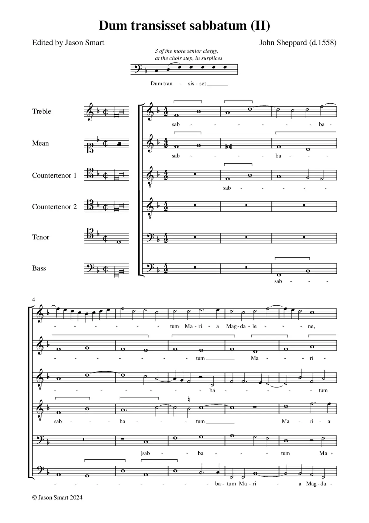 Dum transisset (2nd setting) - Page 1