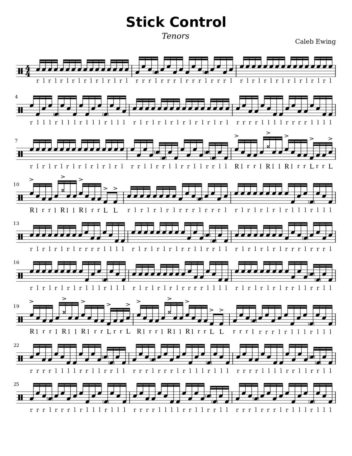 Stick Control - Page 1