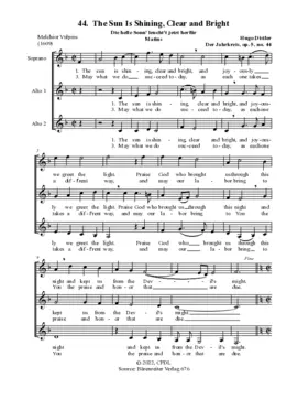 Die helle Sonn' leucht't jetzt herfür