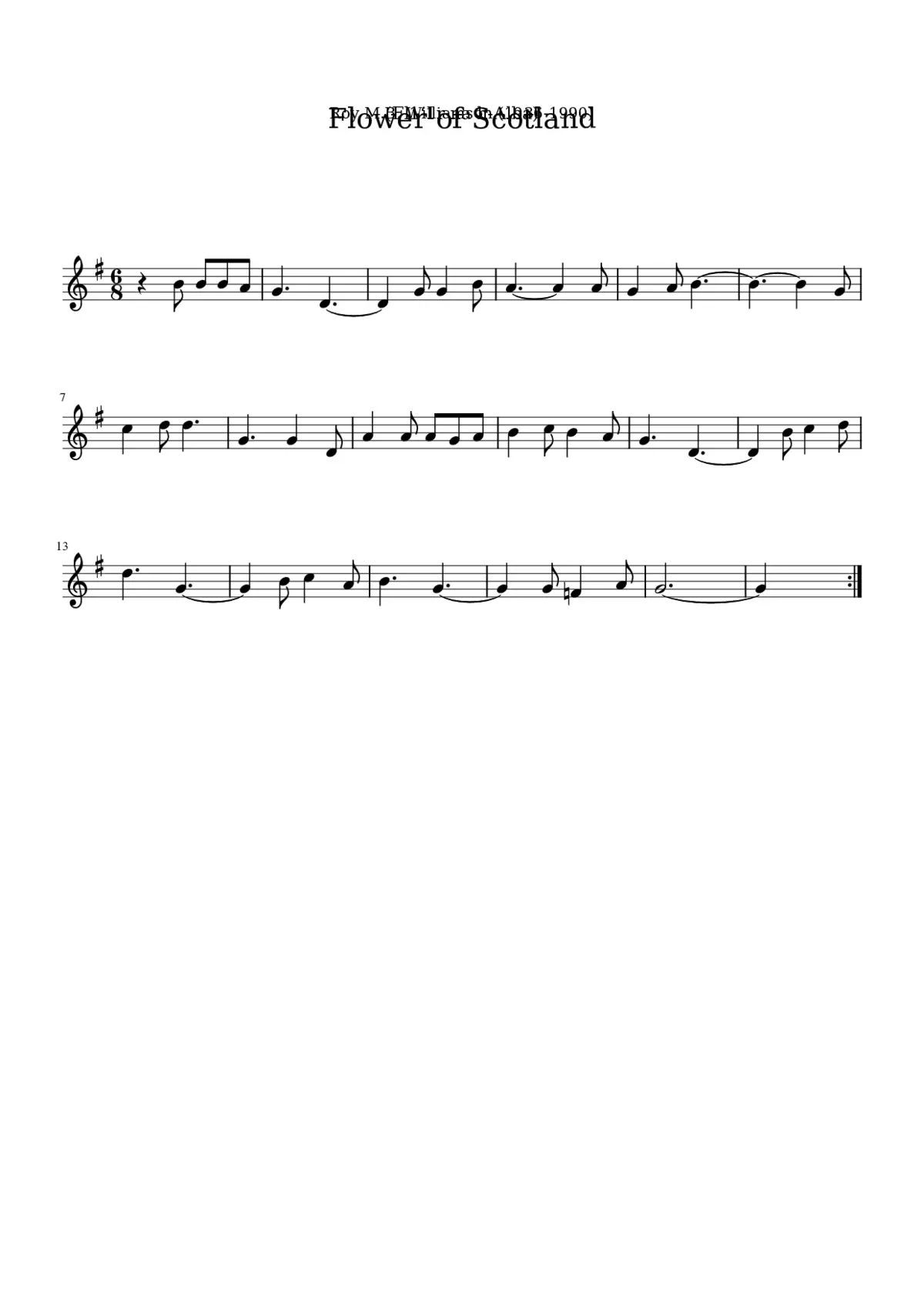 Flower Of Scotland (Unofficial Scottish National Anthem) - Page 1