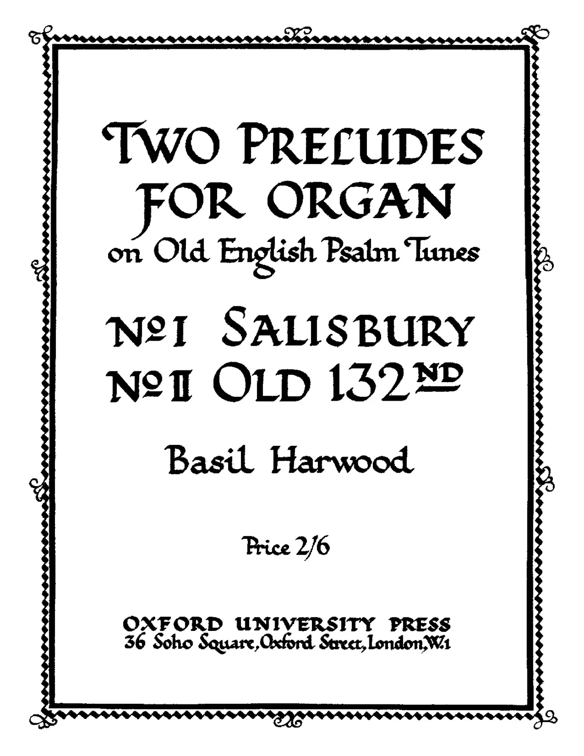 2 Preludes for Organ on Old English Psalm Tunes, Op.52 - Page 1