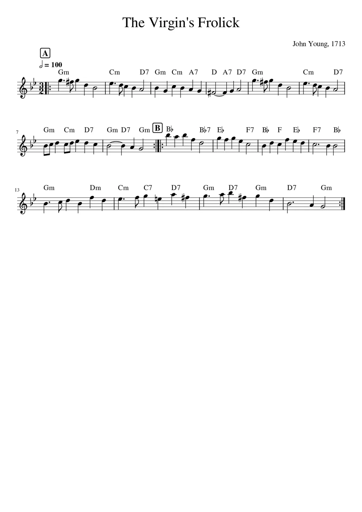 The Virgin's Frolick - Page 1