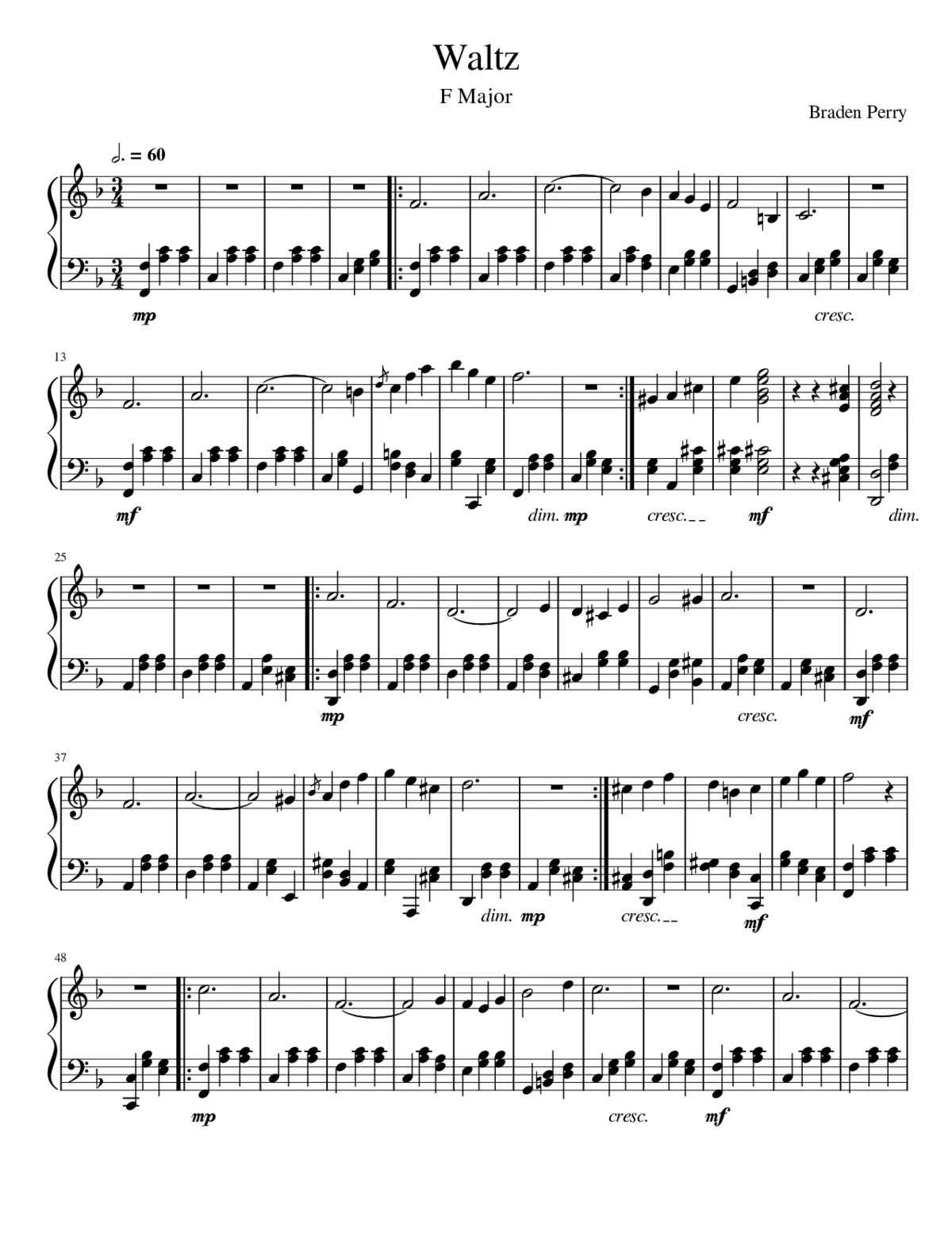 Waltz in F Major - Page 1