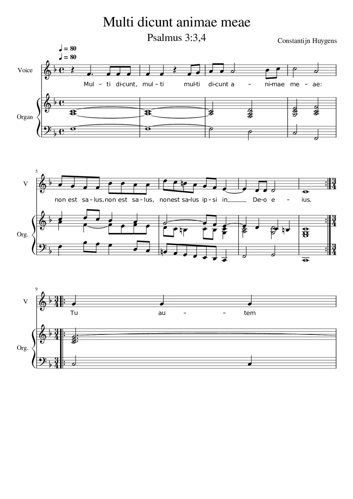 Multi dicunt animae meae - Page 1