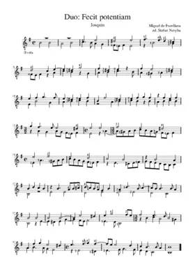 Duo: Fecit potentiam de Josquin