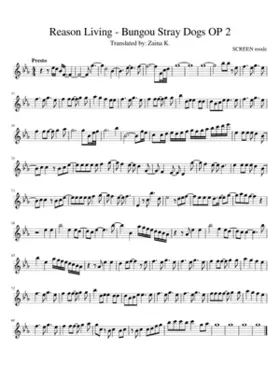 Reason Living - Bungou Stray Dogs OP 2