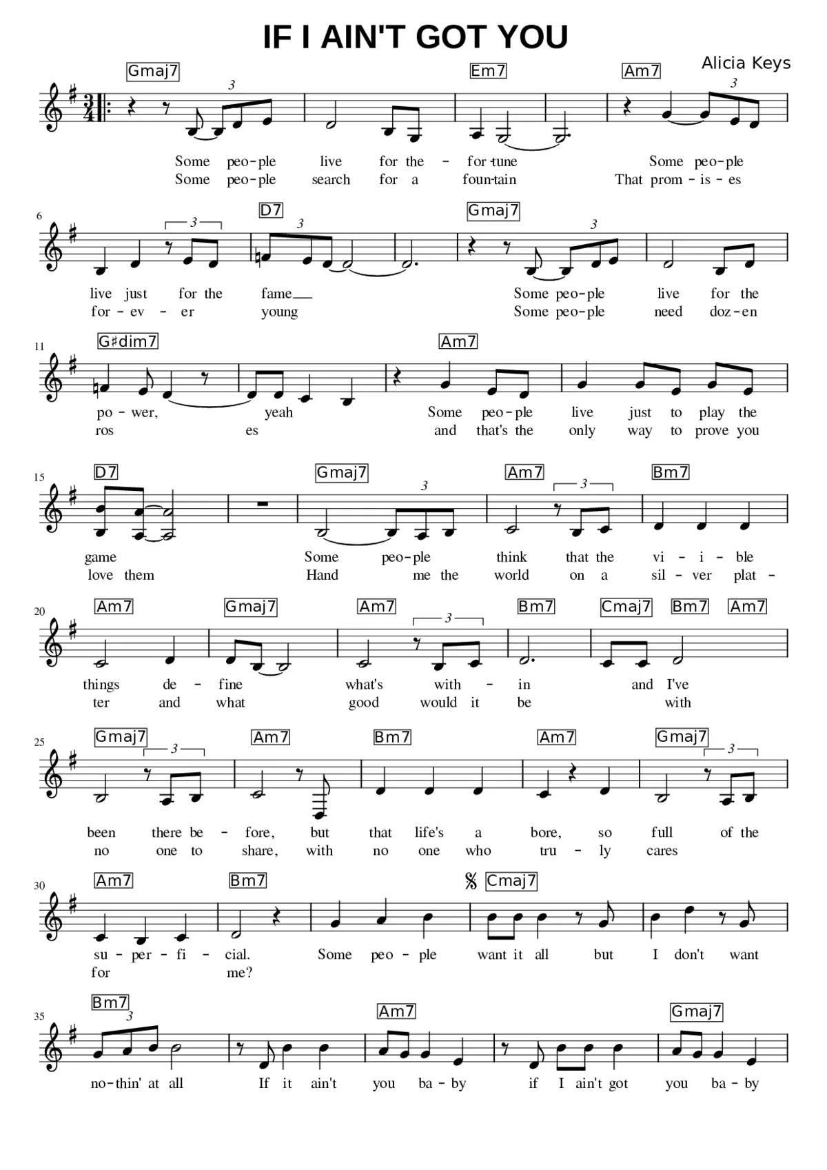 If I Ain't Got You - Page 1