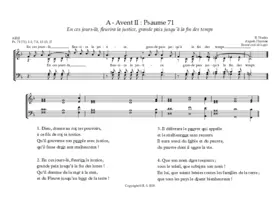 A - Avent II : Psaume 71