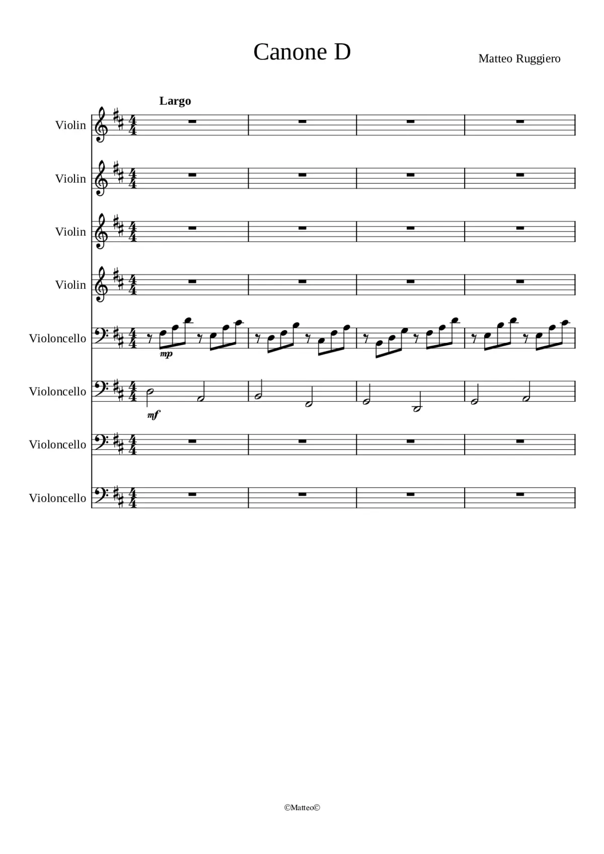 Canone D - Page 1