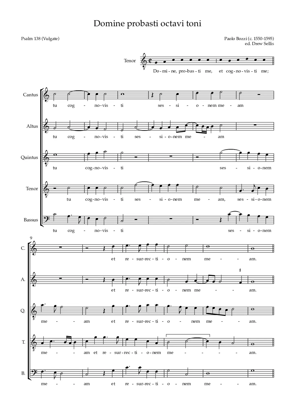 Domine probasti octavi toni - Page 1