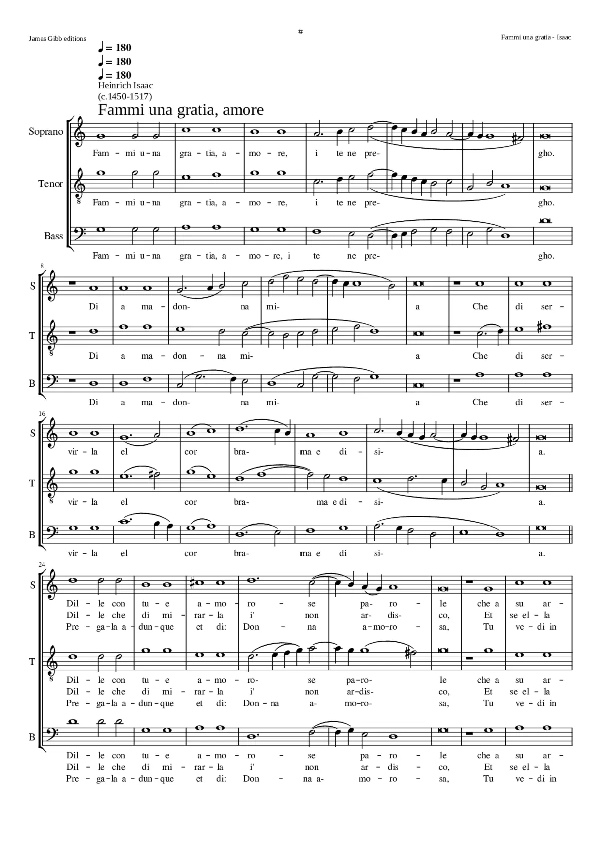 Fammi una gratia amore - Page 1