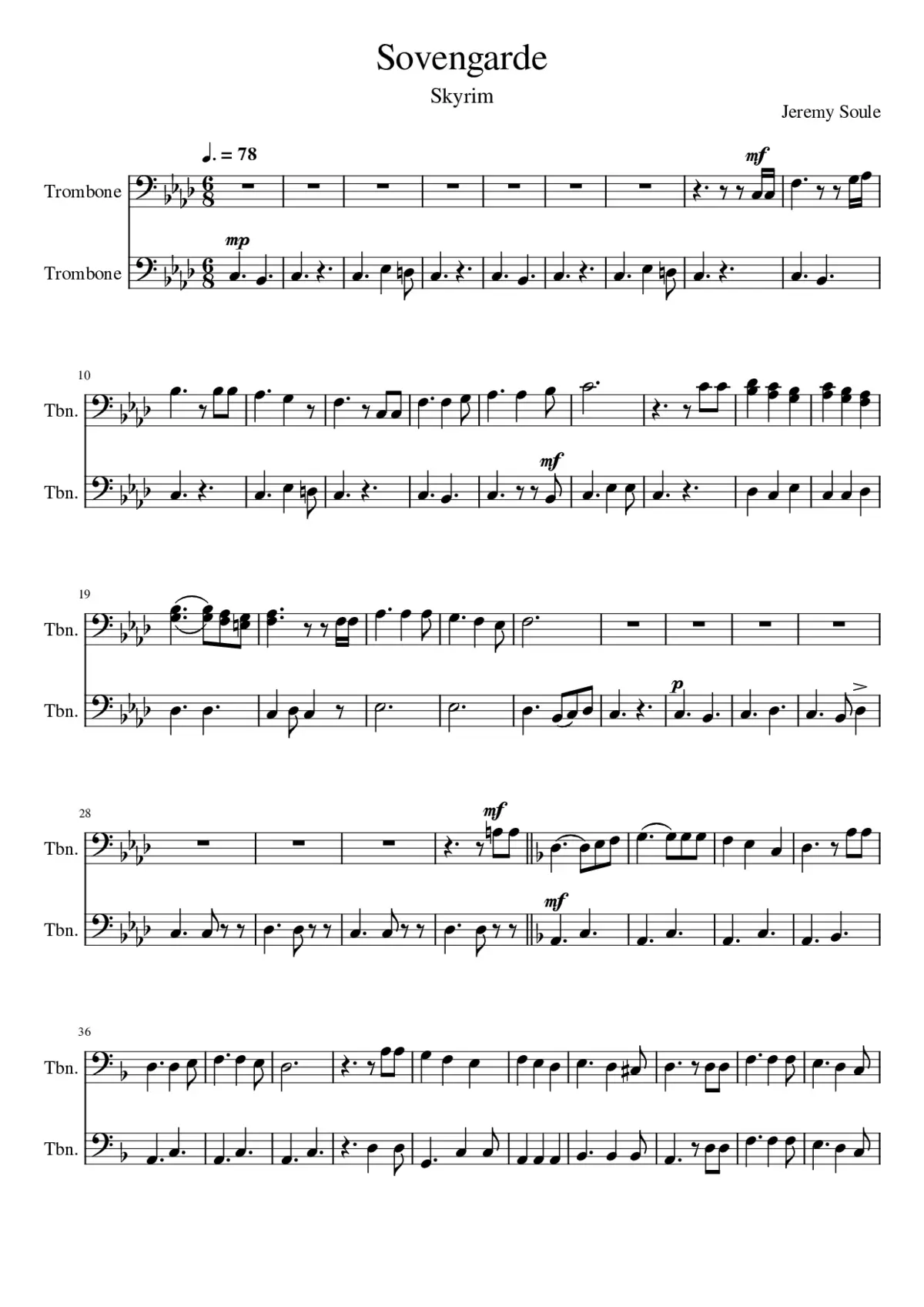 Sovengarde Chant - Page 1