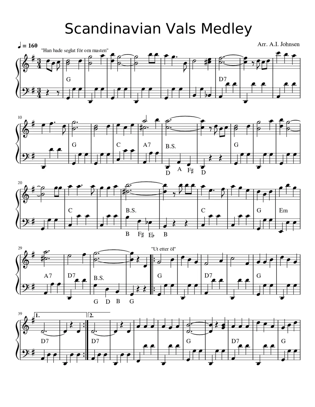 Scandinavian vals medley - Page 1