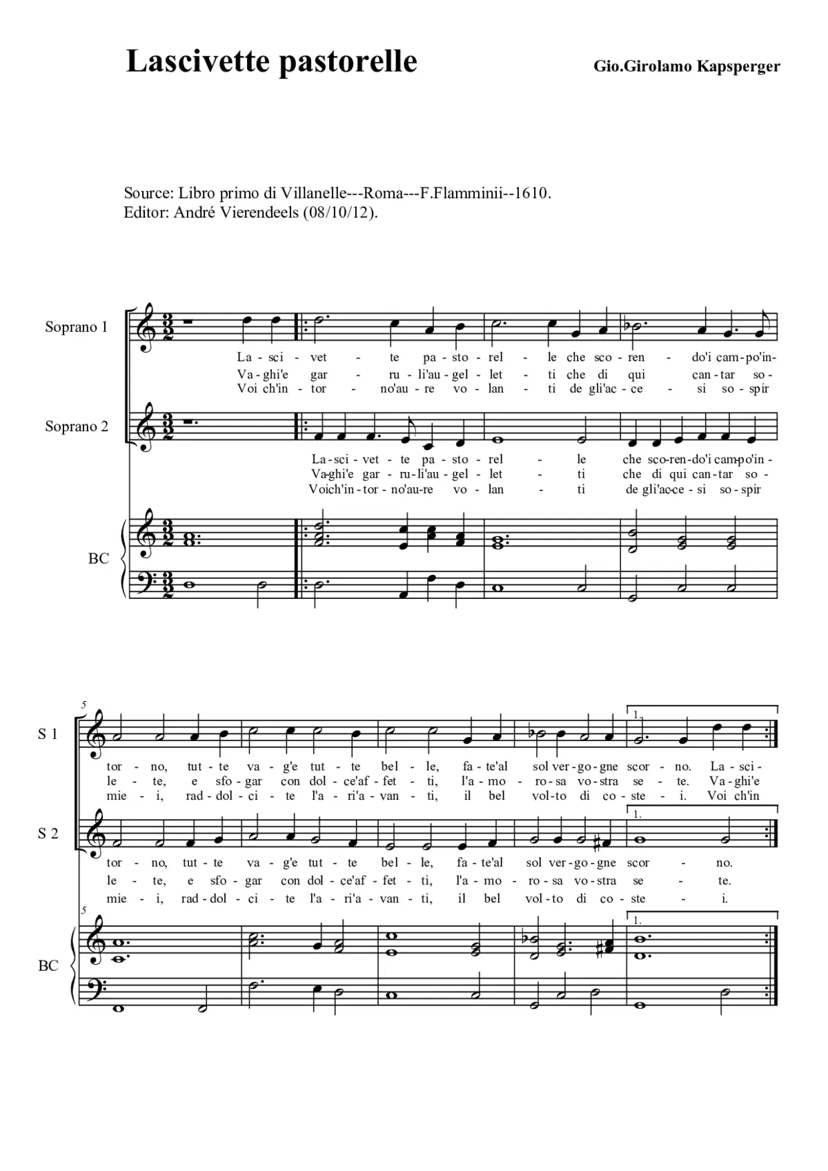 Lascivette pastorelle - Page 1